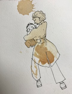 Tea stain doodle